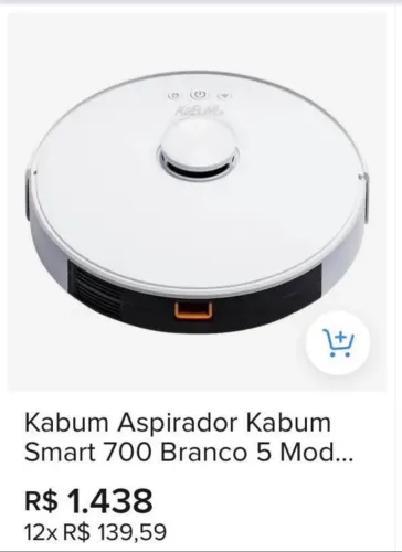 Aspirador robô kabum
