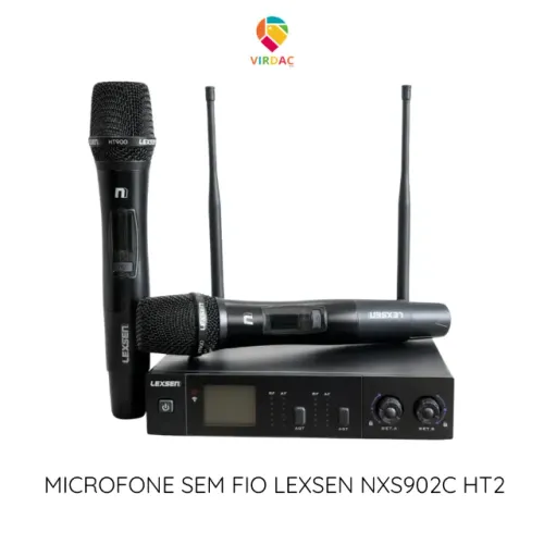 Microfone Sem Fio Lexsen Nxs902c Ht2 Duplo