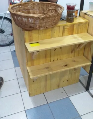 Balcão de atendimento palet fabricante 