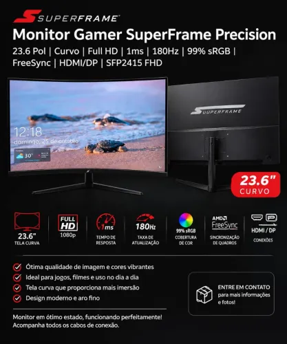 Vendo Monitor superframe curvo 180hz