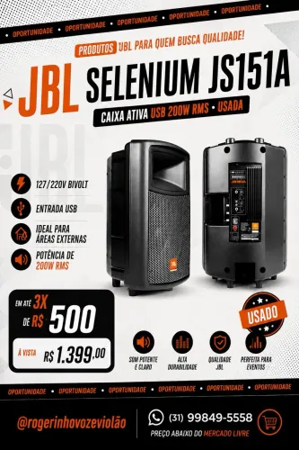 Caixa Ativa Jbl Selenium Js151a