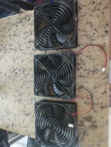 Ventoinhas de fonte real ou desktop (3 unidades) 12 polegadas