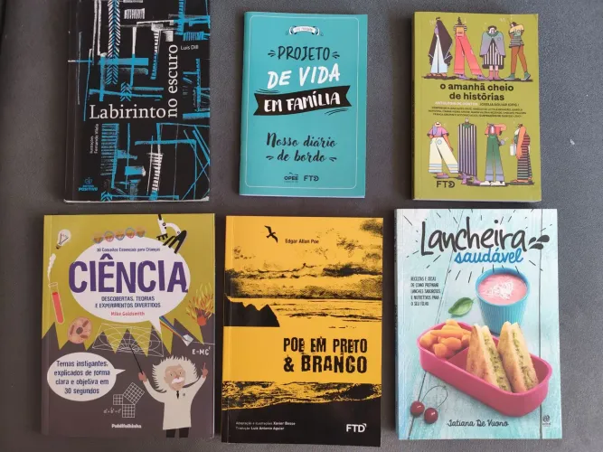 Kit 6 Livros Infantojuvenis e Educativos