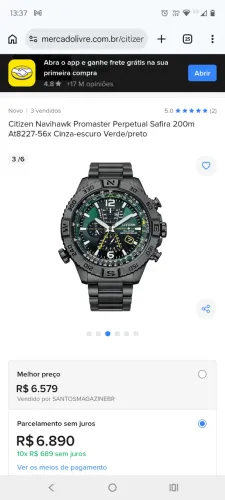 Citizen Navihawk Promaster Perpetual Safira 200m At8227-56x Cinza-escuro Verde/preto