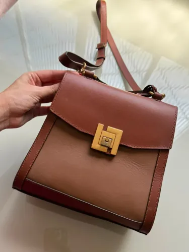 Bolsa couro luz da lua