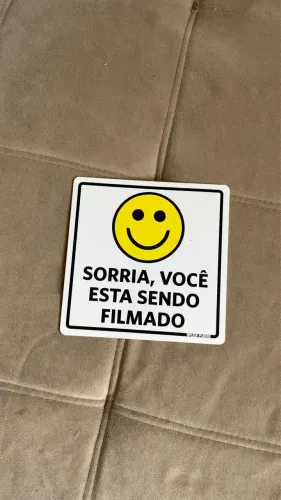 Placa de aviso câmera 