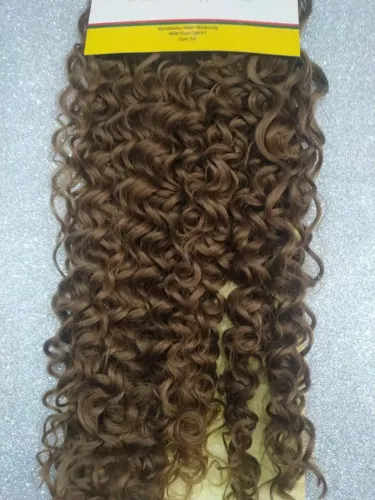 Cabelo Organico Cacheado 55cm 120g Em Tela Jixian Hair World - Cor. 10