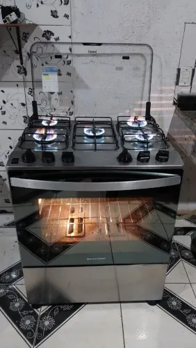 ÓTIMO FOGÃO BRASTEMP 5 BOCAS COM. ACENDIMENTO AUTOMÁTICO