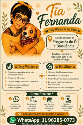 Pet Sitter e Dog Walker na Freguesia do Ó e Brasilândia