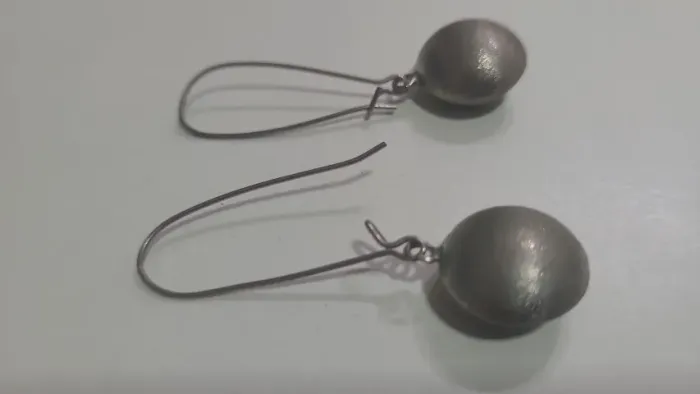 Brinco prata fosca Argento