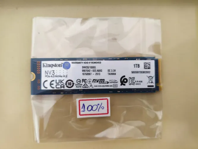SSD Kingston NV3 1TB NVMe M.2 PCIe 4.0 - Novo 100% saudavel