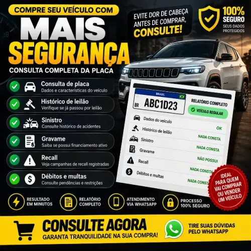 ? Consulta Veicular Completa | Leilão, Multas e Restrições