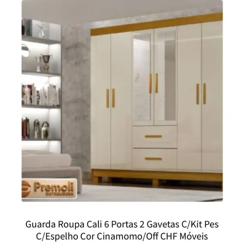 Guarda roupa casal com espelho