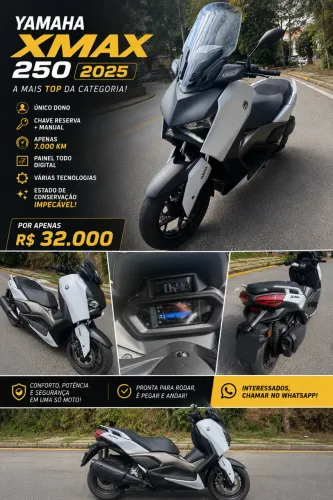 YAMAHA XMAX 250 2025 ? IMPECÁVEL!