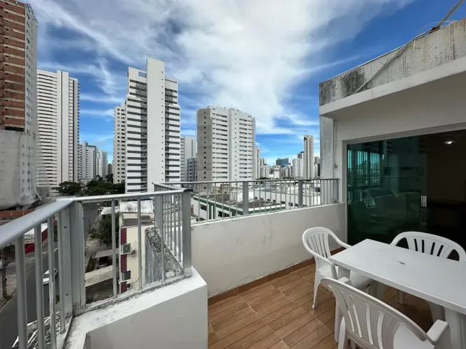 [DUPLEX-74855] Alugo Cobertura Duplex 80m² Mobiliada  Boa Viagem