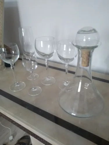 Jogo com 30 taças em cristal