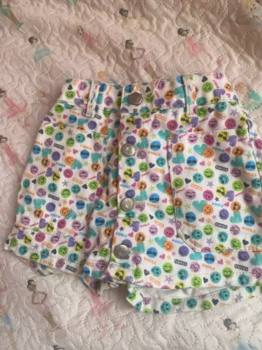 Short saia jeans color
