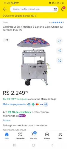 Carro de cachorro quente 