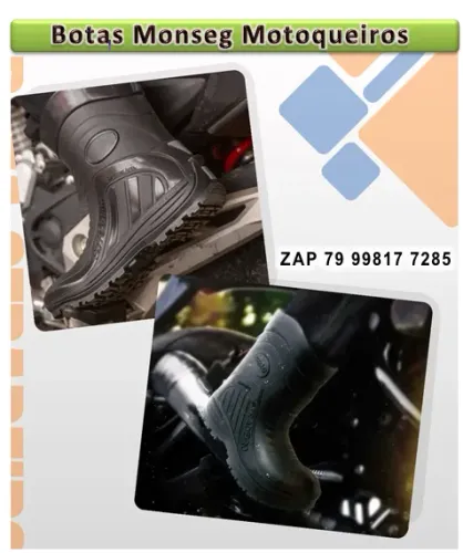Bota Chuva Impermeável Moto Motociclista Motoqueiro Monseg