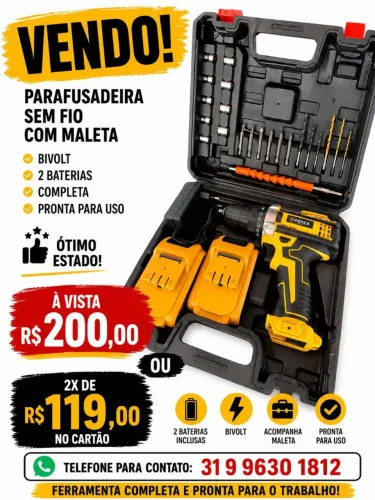 Furadeira e parafuzadeira nova.