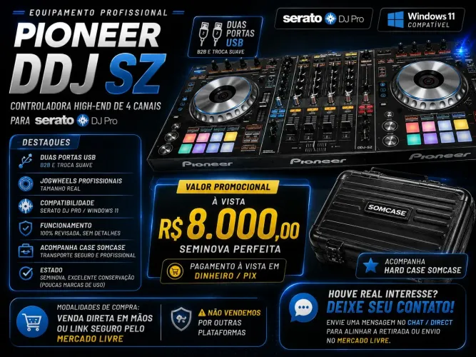 DDJ SZ Pioneer DJ + Case SomCase