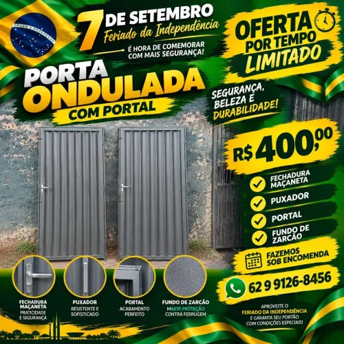 Porta ondulada R$400