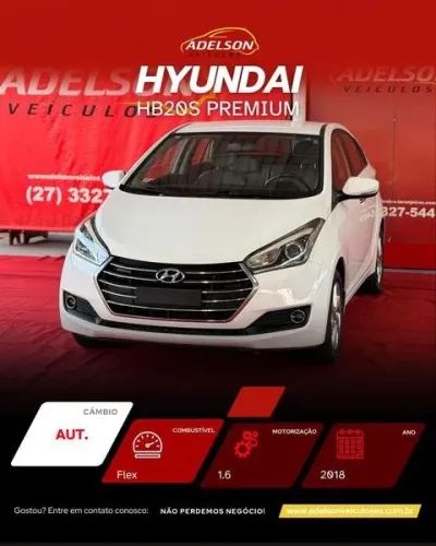 Hyundai HB20S Premium 1.6 Flex 16V Aut. 4P 2018