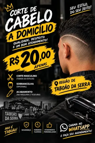 CORTE MASCULINO A DOMICÍLIO