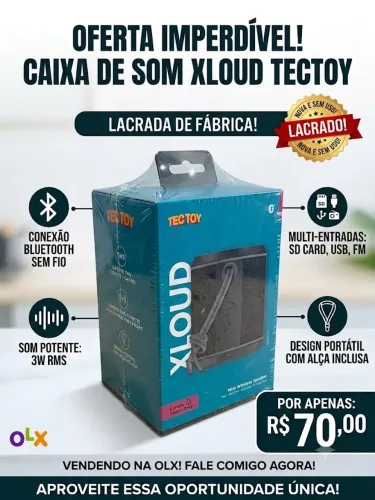 Caixa de som Bluetooth da Tectoy modelo Xloud