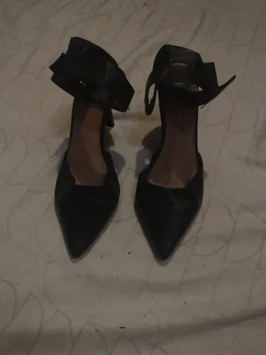 Sapato bico fino preto de couro Franchini N°36
