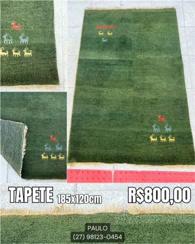 Tapete Grande Verde Semi novo