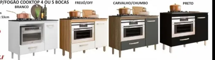 BALCÃO PARA COOKTOP 4 OU 5 BOCAS FIT