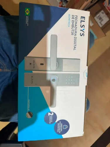 Fechadura Digital de Embutir com Biometria, Elsys, ESF-DE2000B, Prata - Abertura via Biome