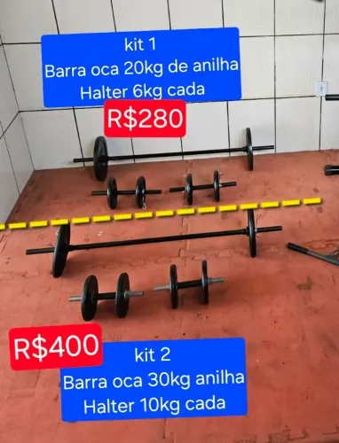 Kit treino parcelo cartão