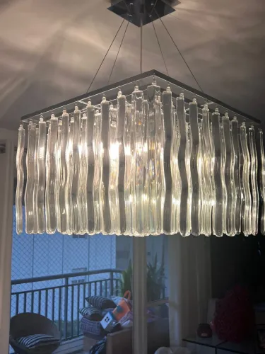 Lustre de Cristal - Quadrado 50cm
