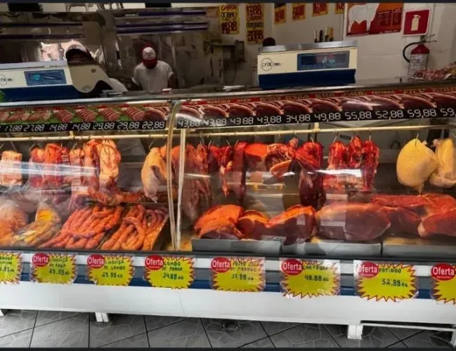 Balcão expositor Açougue de 3 m - freezer