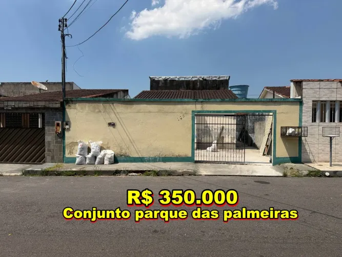 Casa Térrea 2 Quartos no cj Conjunto Parque das Palmeiras, Flores - 2 Vagas e Quintal Ampl