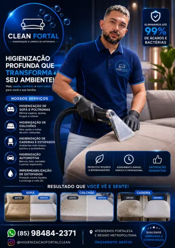 Higienização de estofados é lavagem a seco