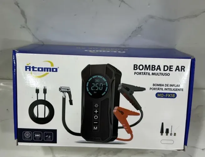 Bomba de ar e carregador de bateria