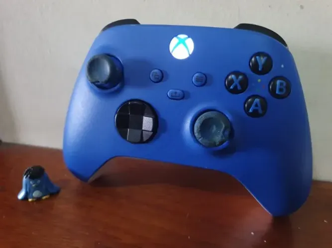 Controle Xbox One Series Shock Blue Orig. Funcionando Leia