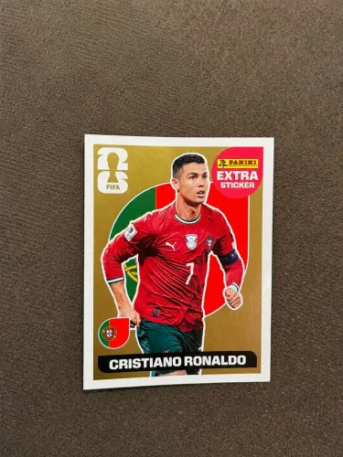 Figurinha cr7 dourada