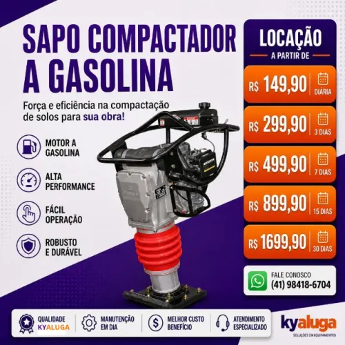 Aluguel Sapo Compactador | Compactador de Solo
