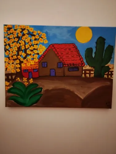 Quadro casinha no sertão