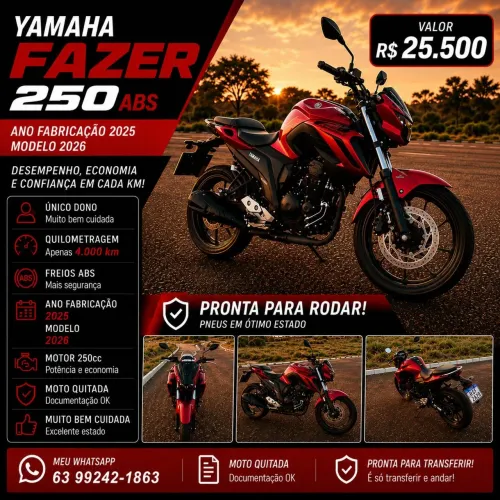 Yamaha fz 250 - 2025/2026 - km 4.000