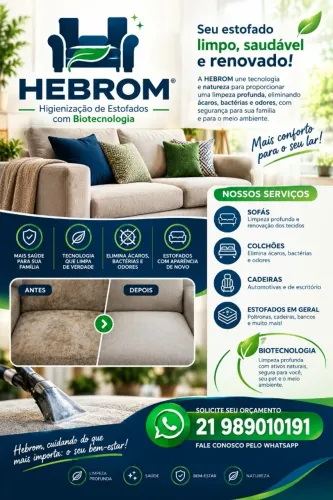 Limpeza ? Higienização de estofados