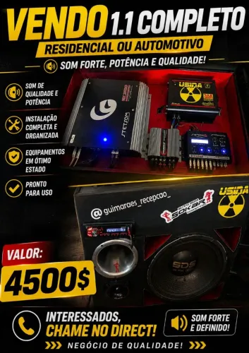 Vendo caixa de som completa residencial ou automotivo 
