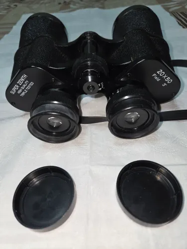 BINÓCULO SUPER ZENITH 20X50 FIELD 3 * , VINTAGE ! COM CAIXA E TAMPAS DE LENTES  !