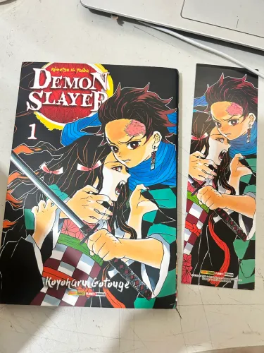 demon slayer volume 1 acompanha marca pagina mangá livro