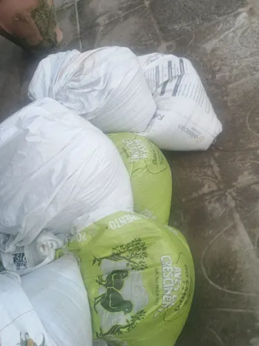 Sacos de areia grossa