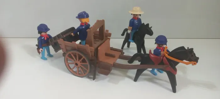 Playmobil western Cavalaria com carroça (velho oeste faroeste)